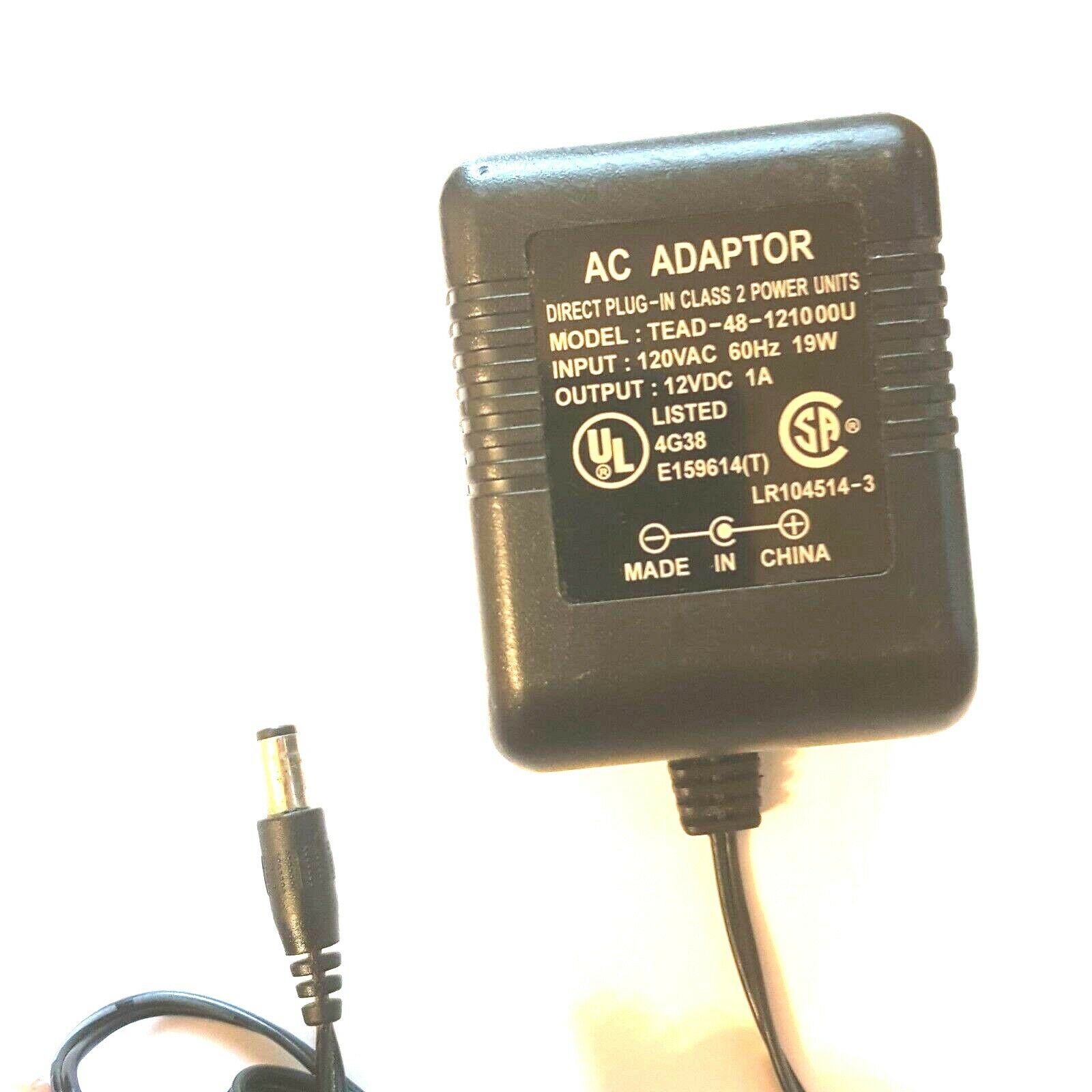 AC Adapter TEAD-48-121000U Power Supply Charger 12 Volts 1A 12V DC Class 2 Transfor power supply